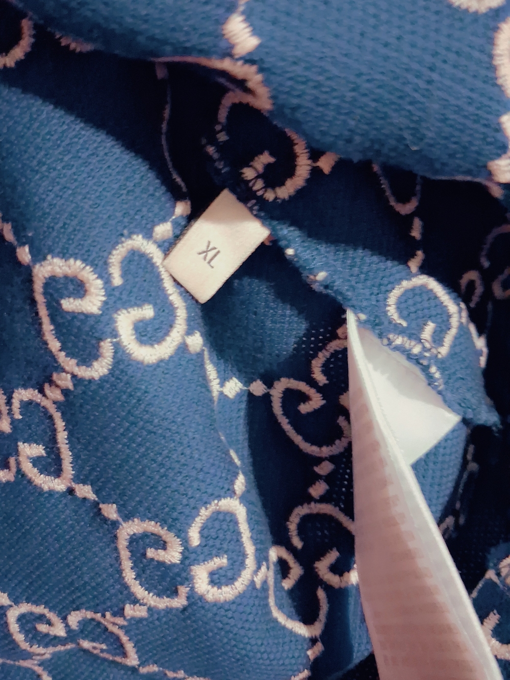 This is a Gucci GG Monogram Jacquard Polo Shirt - Picture 5 of 9